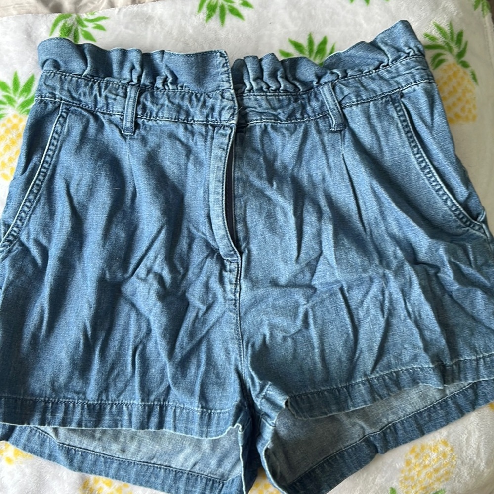 Jean shorts- paper bag style